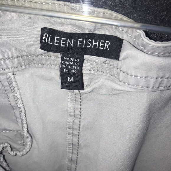 Eileen Fisher Chino Pants Women’s Medium Straight Leg Tencel Gray *flaws** - Picture 3 of 15